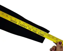 Ann Taylor LOFT V-Neck Sweater Beaded Trim Knit Top Pullover Black Medium*‎