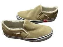 Vans Asher Suede Sherpa Desert Taupe Slip on VN0A5HU4YEH Women's 6 New