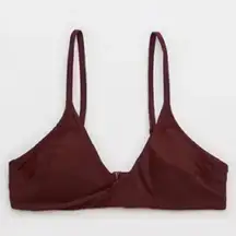 NWT aerie scoop twist purple bikini top XL