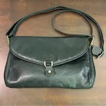 Oroton Australia Luxury Black Leather Shoulder Bag Crossbody Minimalist Purse