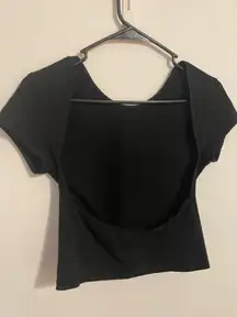 Edikted Top Black Crop Backless