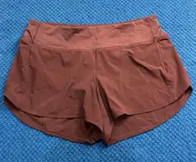 Lululemon Burgundy/ Maroon Speed up Shorts