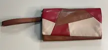 HOBO Red and Brown Patchwork‎ Clutch