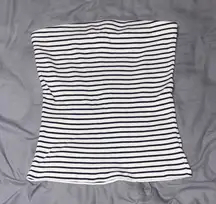 Express Black and White Strapless Top