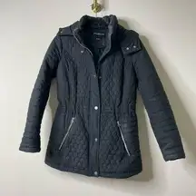 Andrew Marc Black Quilted Jacket Large