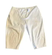 Eileen Fisher White Cropped Knit Pants Size 2X‎