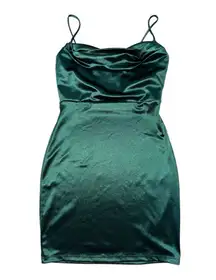 Windsor Green Satin Midi Dress