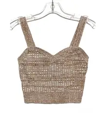 Forever 21 Knit Ribbed Sweatheard Halter Top Womens S Festival Coachella Boho