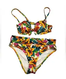 Victoria Secret Floral Bikini Set Underwire Top