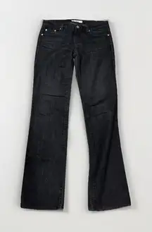 Vintage Red Valentino Black Y2K Studded Logo Wide Leg Jeans Size 30