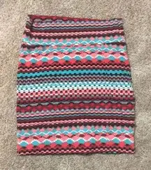 Forever21 Multi Colored Cotton Skirt