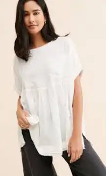 We The Free Moon City White Blouse with Pockets Size Medium EUC