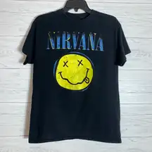 Shirt unisex Medium Kurt Cobain Smiley Face Logo Grunge Rock Band Tee