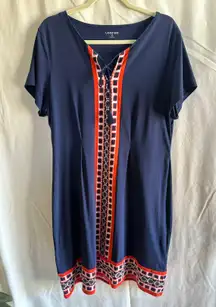 Women's Blue Tunic Dress - Size Large