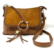 Chloé See by Chloe Joan Brown Suede Leather Crossbody Bag