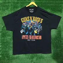 Guns N' Roses Appetite for Destruction1987 Tour Rock Band Oversized T-Shirt XXL
