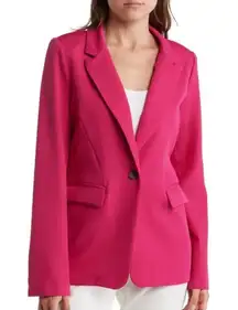 LUSH CASUAL NOTCH‎ COLLAR BLAZER IN FUCHSIA Size Medium NWT