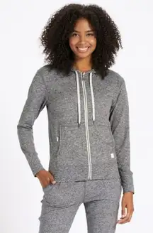 Vuori Halo Performance Hoodie Heather Gray Full Zip