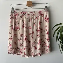 Amuse Society Skirt Womens Large Cream Floral Boho Cottage Prairie Summer