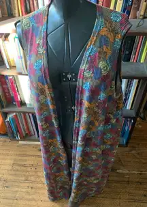 Lularoe Joy rubbed multicolored rose XL sweater vest