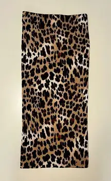 Vintage Bebe Long Leopard Knit Stretch Small y2k