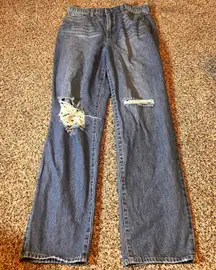 Sam Edelman Yaro High Rise 90s Pinched Waist Wide Leg Ripped Jeans Size 30