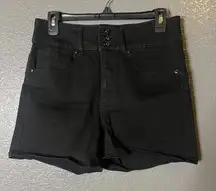 HT Denim Black High-Waisted Denim Shorts (Size 11)
