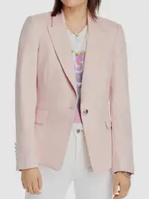 Tommy Hilfiger Women’s Pink Blazer Jacket with Elbow Patch Detail.  Size: 6