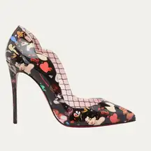 CHRISTIAN LOUBOUTIN Hot Chick Graphic Fashion Red Sole Pumps size 37