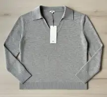 Vigoss Collared V-Neck Sweater Grey XL NWT