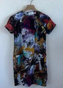 Milky Way Art By Adeline Yeo Art to Wear Dress Button Front Statement Small