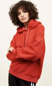 Soft Serve Orange Drawstring Hood Long Sleeves‎ Relaxed Fit Casual Hoodie Large