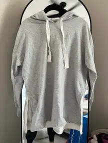 Aerie Light Gray Hoodie Sweater