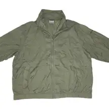 Columbia Women's Olive Green Windbreaker Zip up Jacket Size XXL