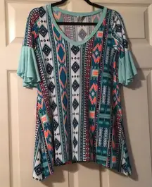 New shark bite tunic Aztec boho