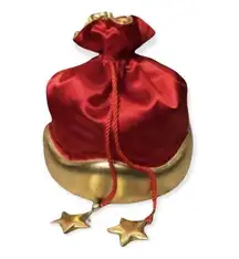 Vintage Satin Crown With Stars Drawstring Bag