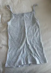 Brandy Melville gray pointelle tank 