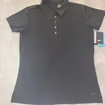 New With‎ Tag Nike Golf Black Solid Plain Nike  Polo Shirt Women's M