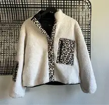 Dean Bomber Jacket leopard Sherpa