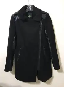 Sam Edelman black wool coat jacket size XS