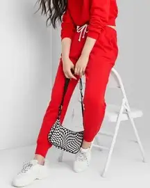 Women's High-Rise Sweatpants -  Red size medium