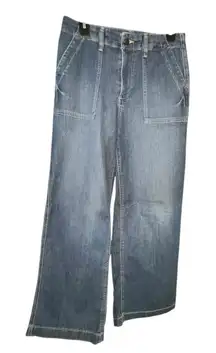Sonoma Goods for Life Women's Blue Wide Leg Utility Jeans Size 10