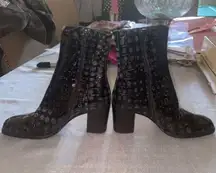 Women's Charles David Black Leather Boots Size 6