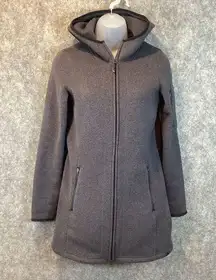 LL Bean Jacket Womens XXS Regular Dark Gray Sweater Fleece Coat Full Zip Outdoor