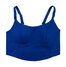 Aerie Offline Real Me Cobalt Blue Seamless Ribbed Rib Corset Bra Brami Tank Top