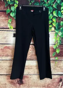 Celine By Champion Black Slacks Women Stretch Crop Pants Straight Leg Ribbed
