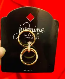 Gold 3 band rings Jasmine Lane size 7 NWT!