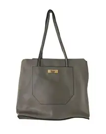 Steve Madden Light Gray Pleather Tote Bag