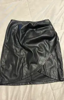 Pleather Black Skirt