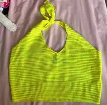 SheIn neon yellow cropped tank